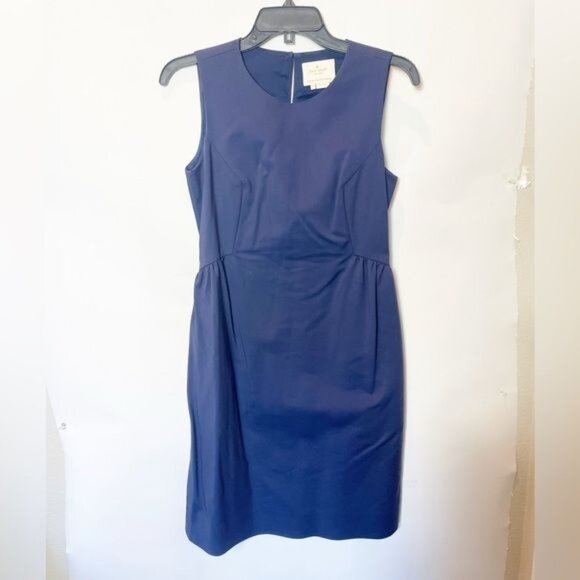 Kate Spade New York Rhys Sleeveless Sheath Dress Navy Blue Size 4 Elegant Classi - Picture 2 of 9